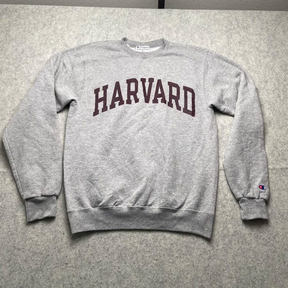 Harvard Crimson Sweatshirt Mens Small Gray NCAA College Champion Fleece Crewneck